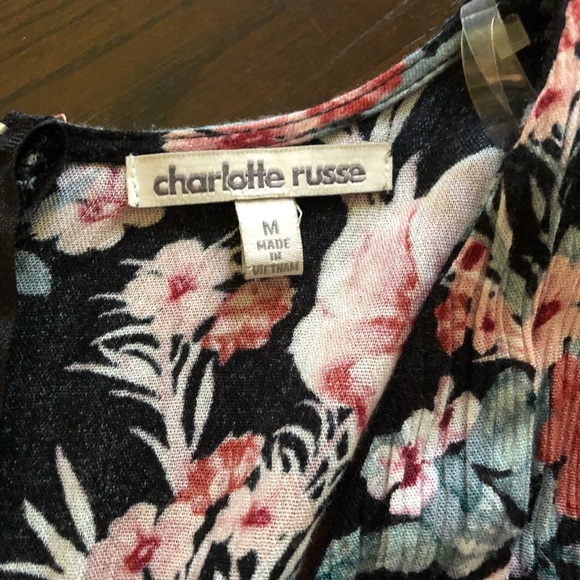 Boho summer dress floral deep V  neck - Picture 5 of 7